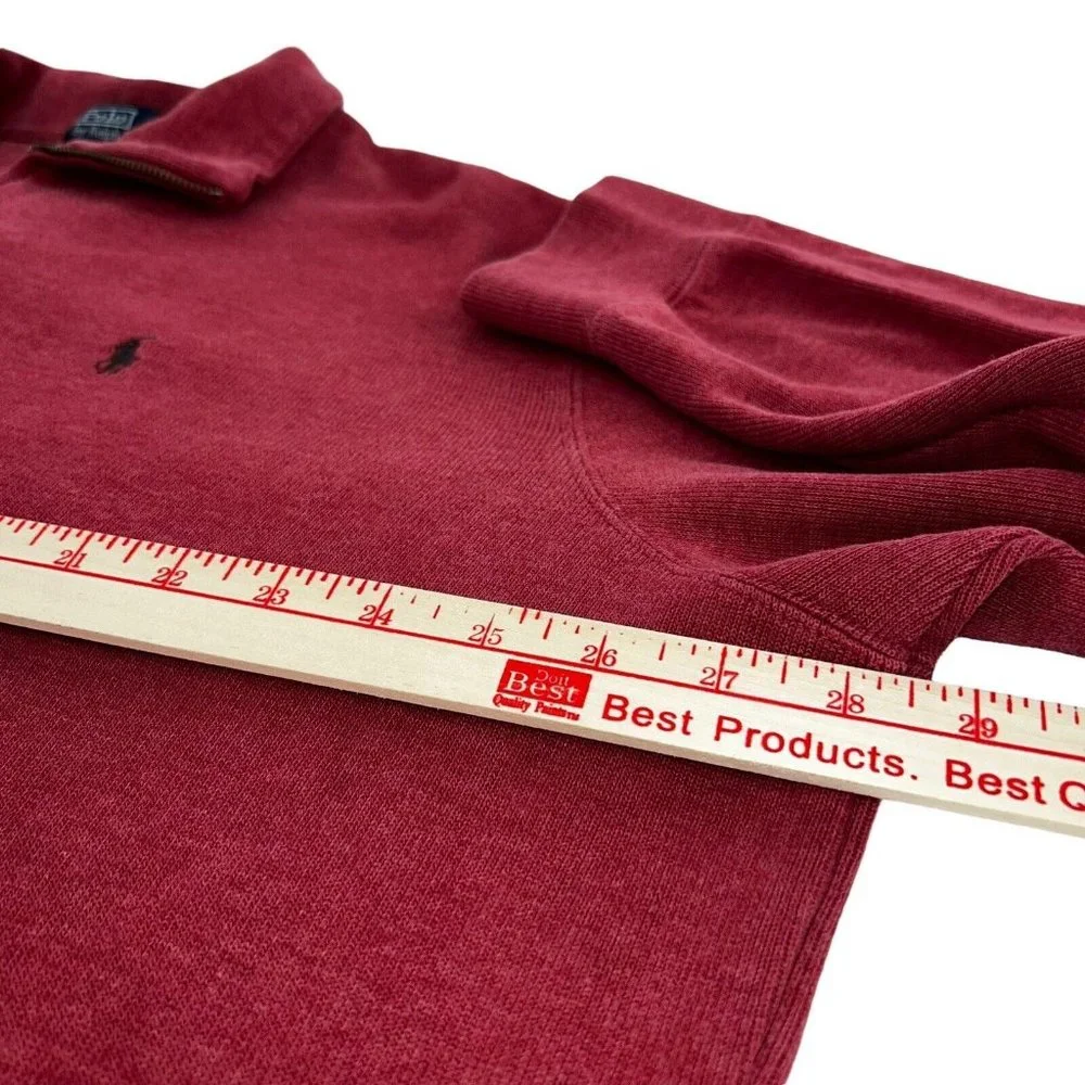 Polo by Ralph Lauren Men's Red Quarter-Zip Sweatshirt